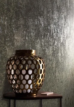 Vliestapete Patina braun gold metallic 31646