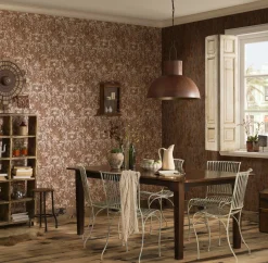 Vliestapete Patina kupfer rotbraun Metallic 32651-1
