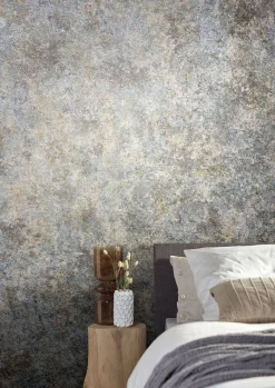 Vliestapete Patina Stein grau beige Metallic 85726