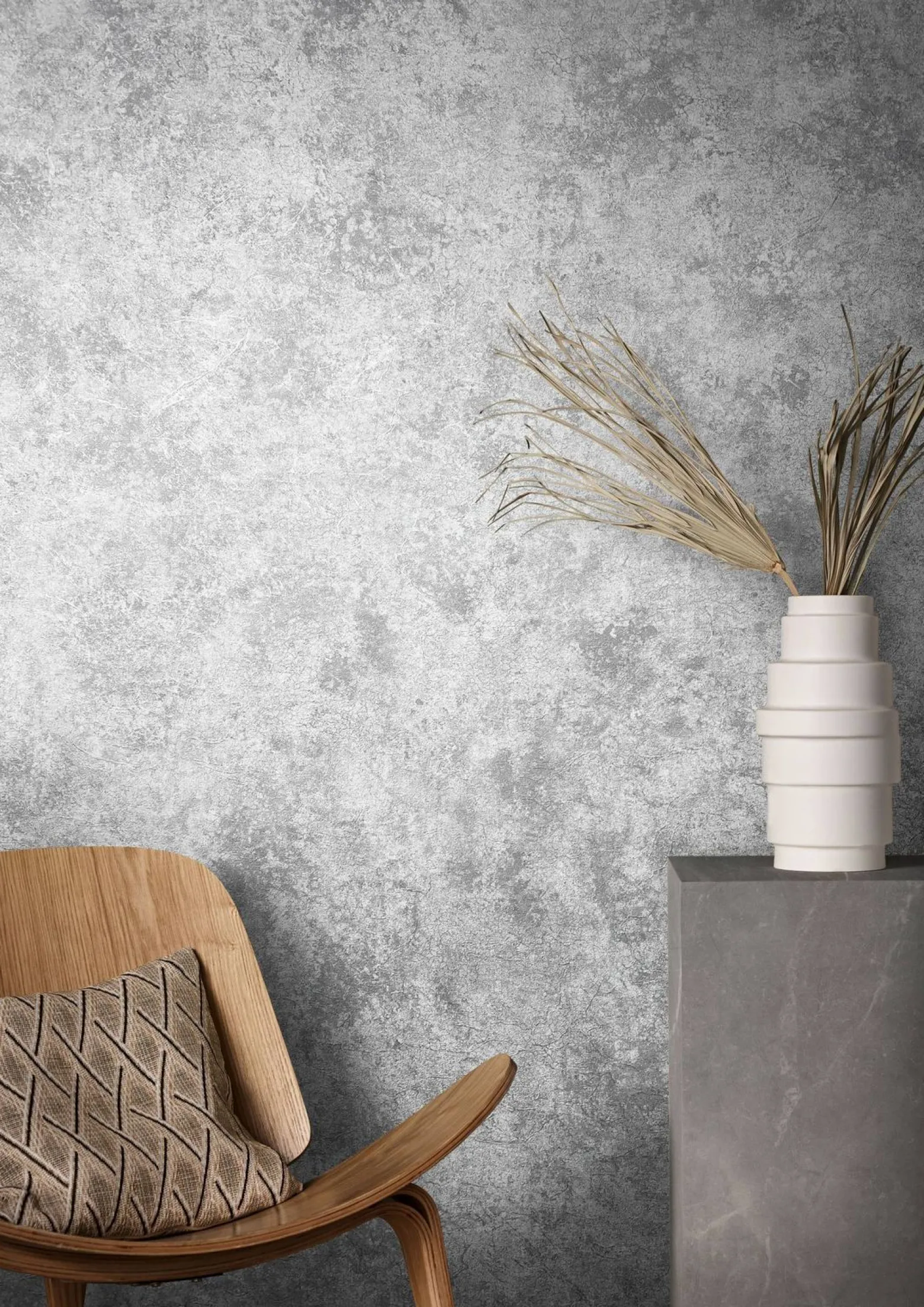 Vliestapete Patina Stein grau Metallic 85727