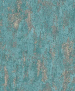 Vliestapete Petrol Metallic Putz Optik 10273-18 Erismann