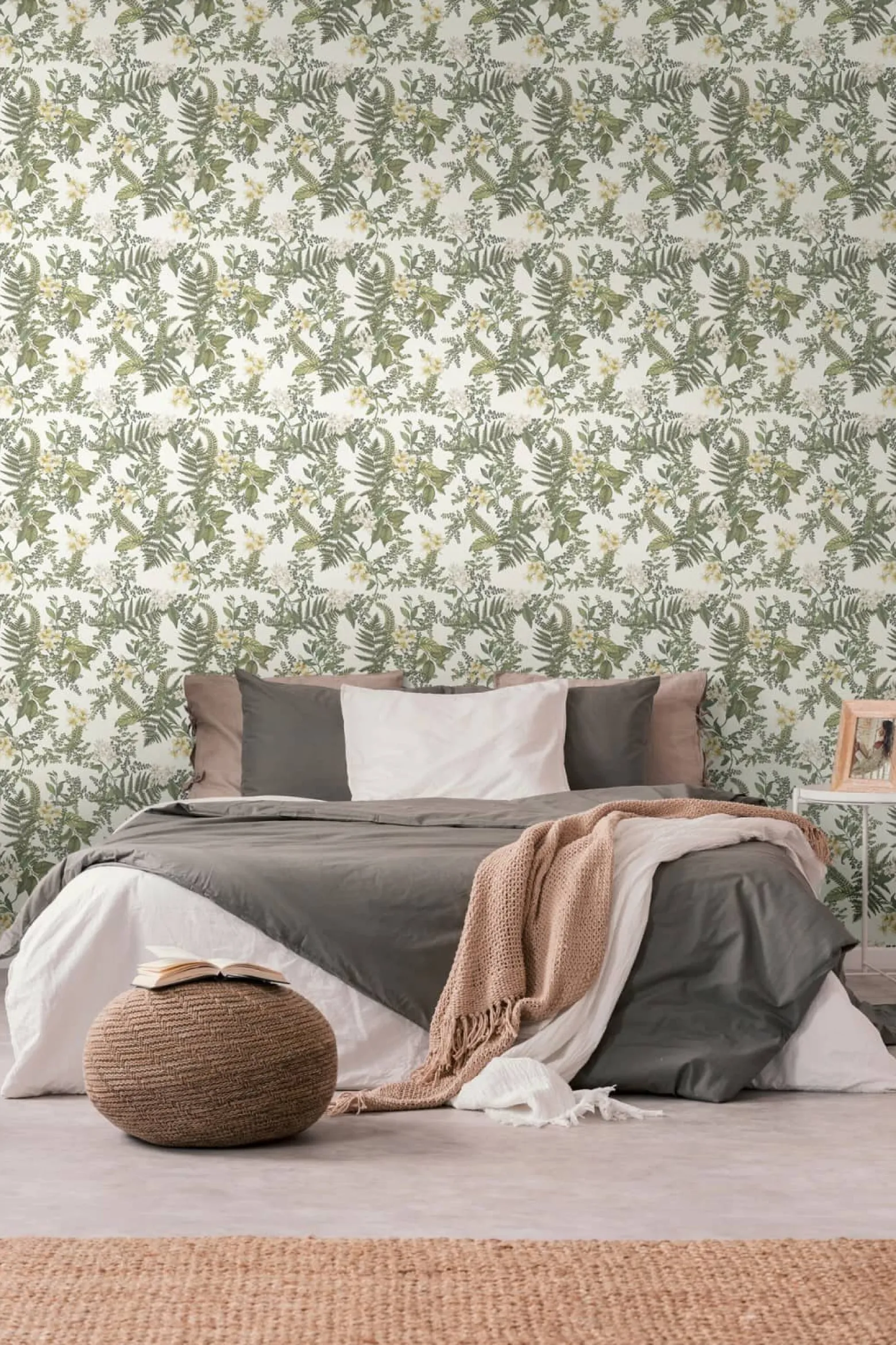 Vliestapete Pflanzen Floral Blumen Weiß Grün 39424-3