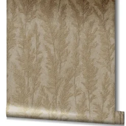 Vliestapete Pflanzen Gräser beige grau 85732