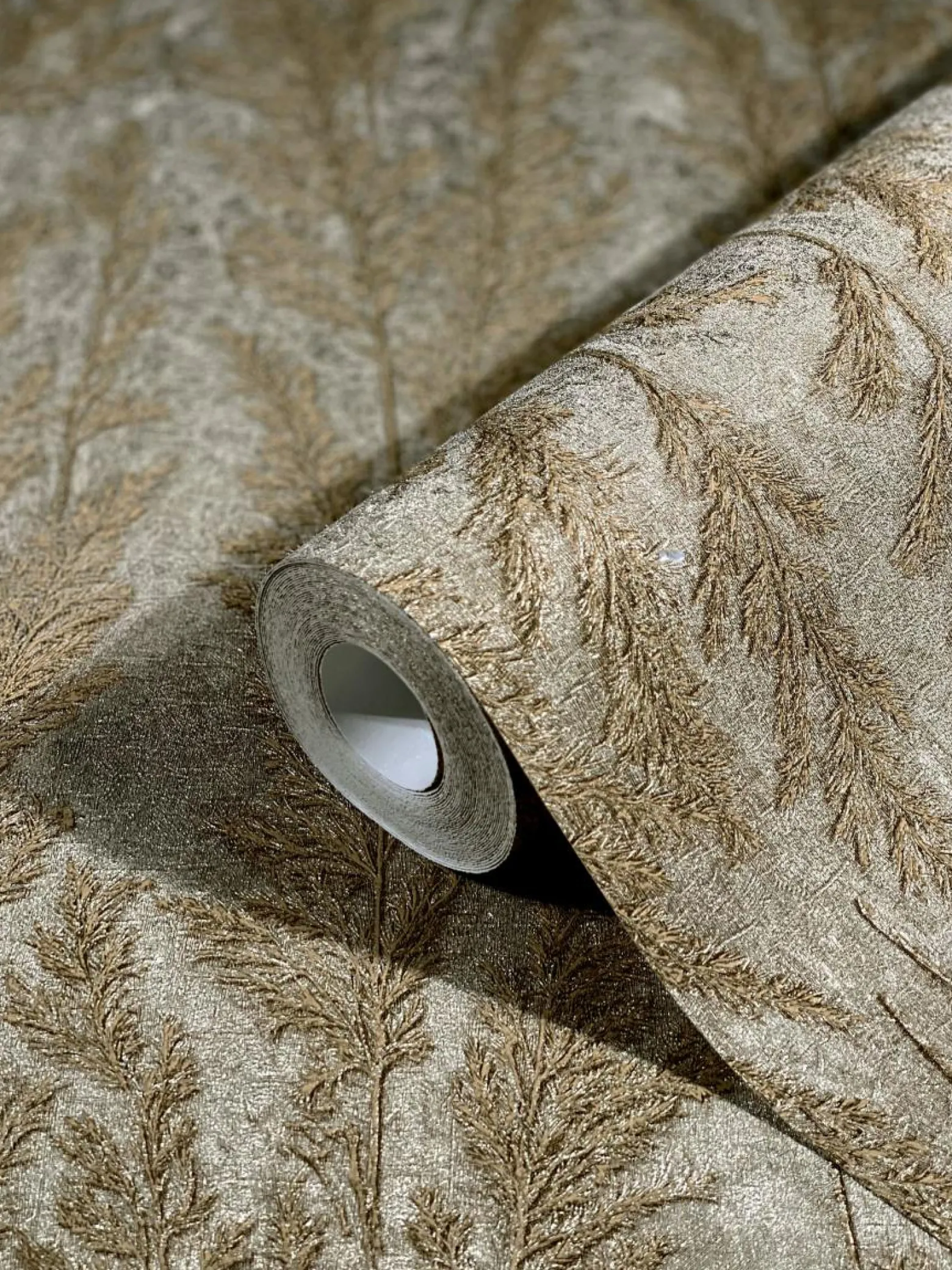 Vliestapete Pflanzen Gräser beige grau 85732