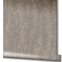 Vliestapete Pflanzen Gräser taupe silber 85731