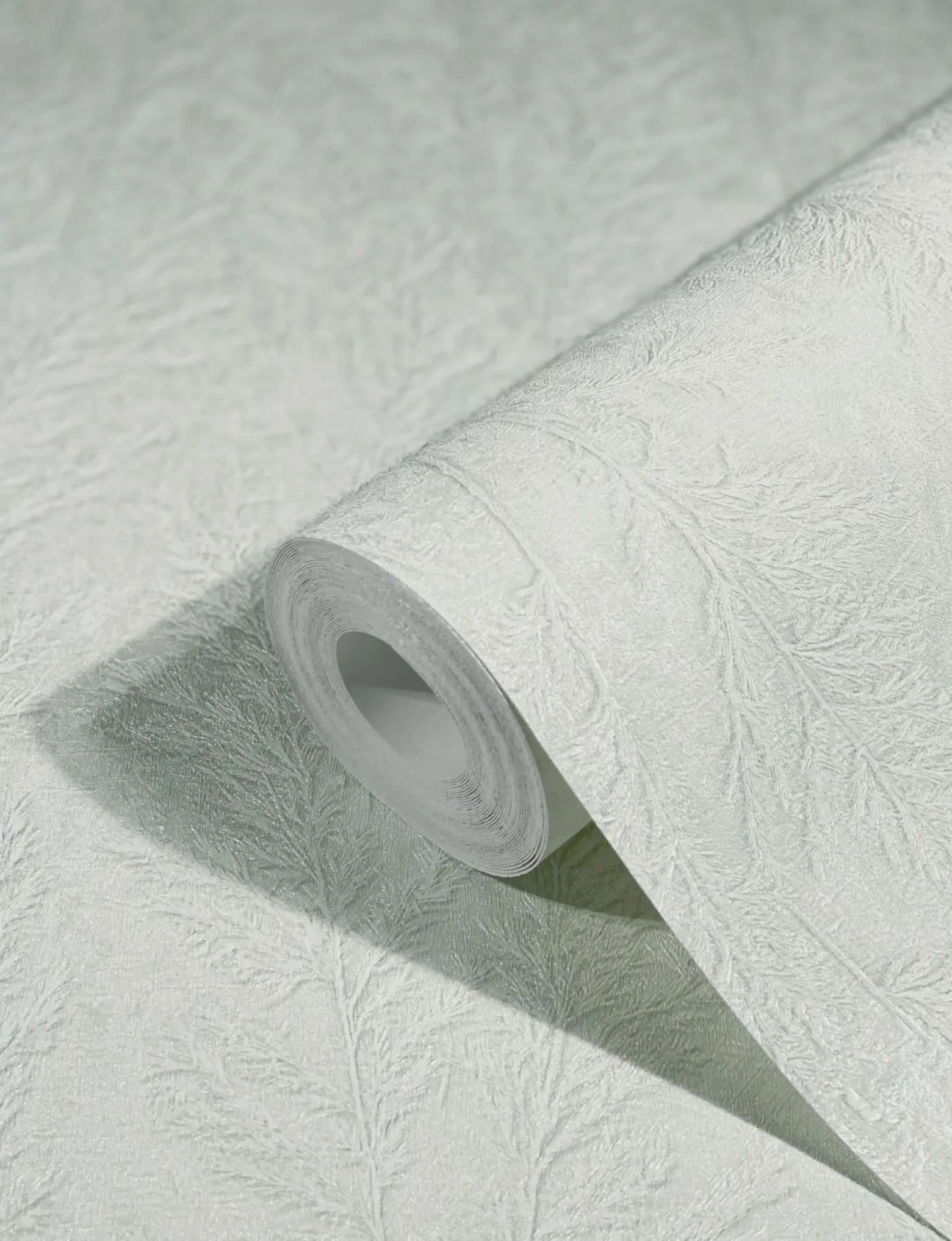 Vliestapete Pflanzen Gräser weiß-grau metallic 85735