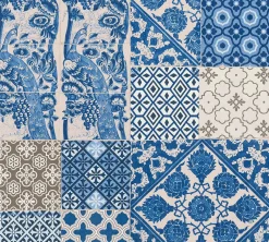 Vliestapete Portugiesische Fliesen blau beige 36923-1