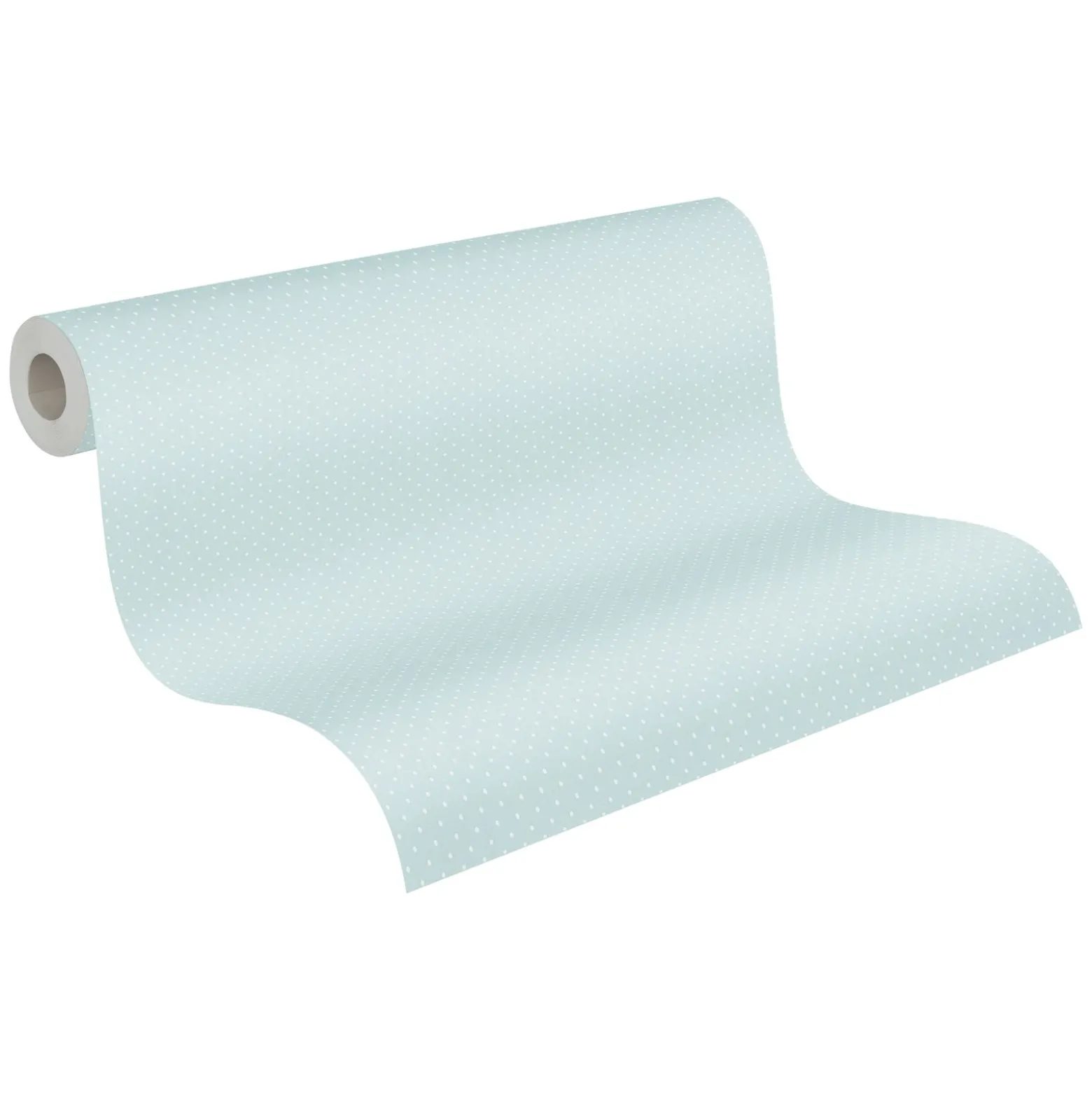 Vliestapete Punkte Textil Optik Hellblau Weiß 39070-1