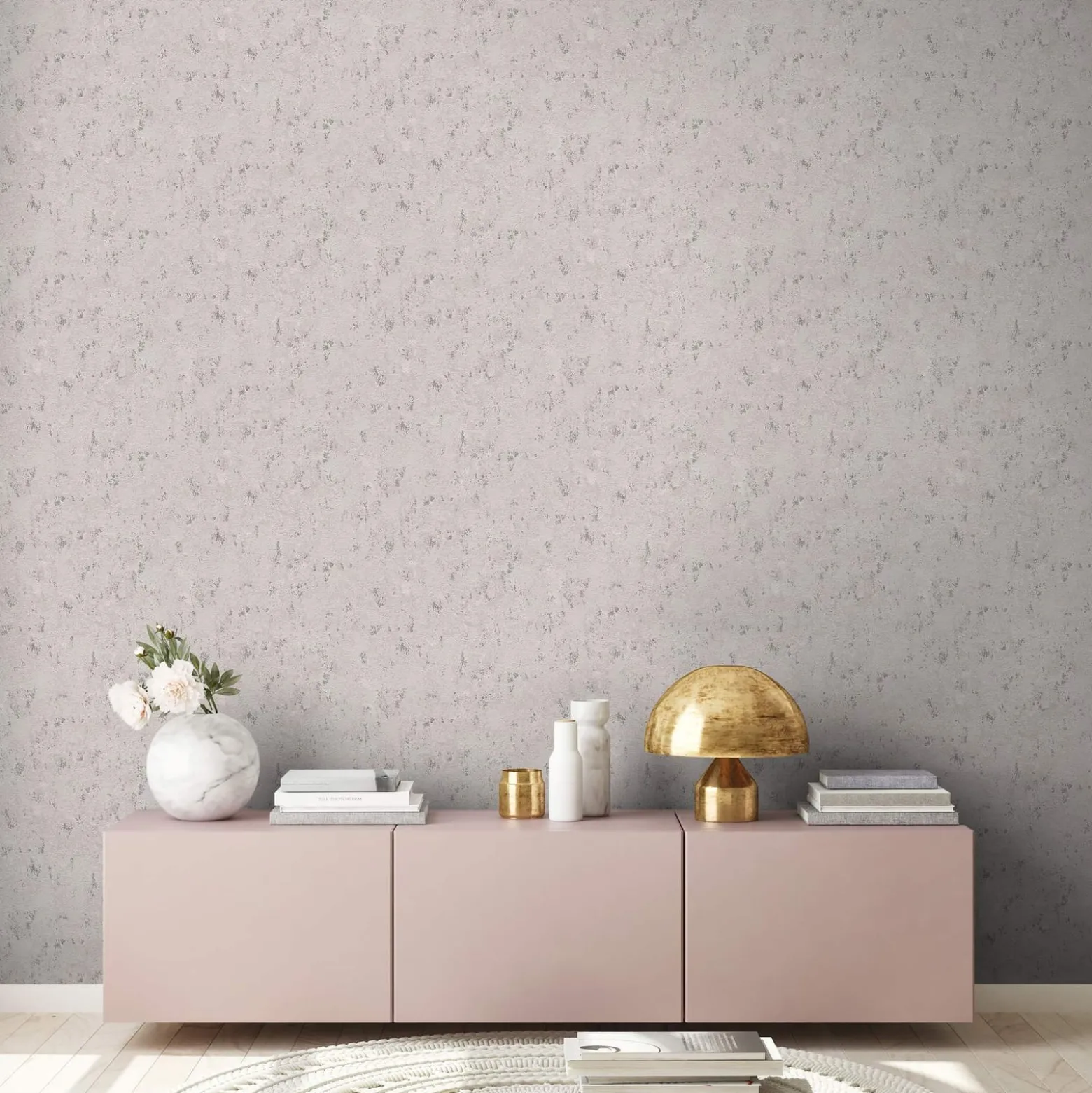 Vliestapete Putz Optik Beige Grau Silber Metallic 39387-3