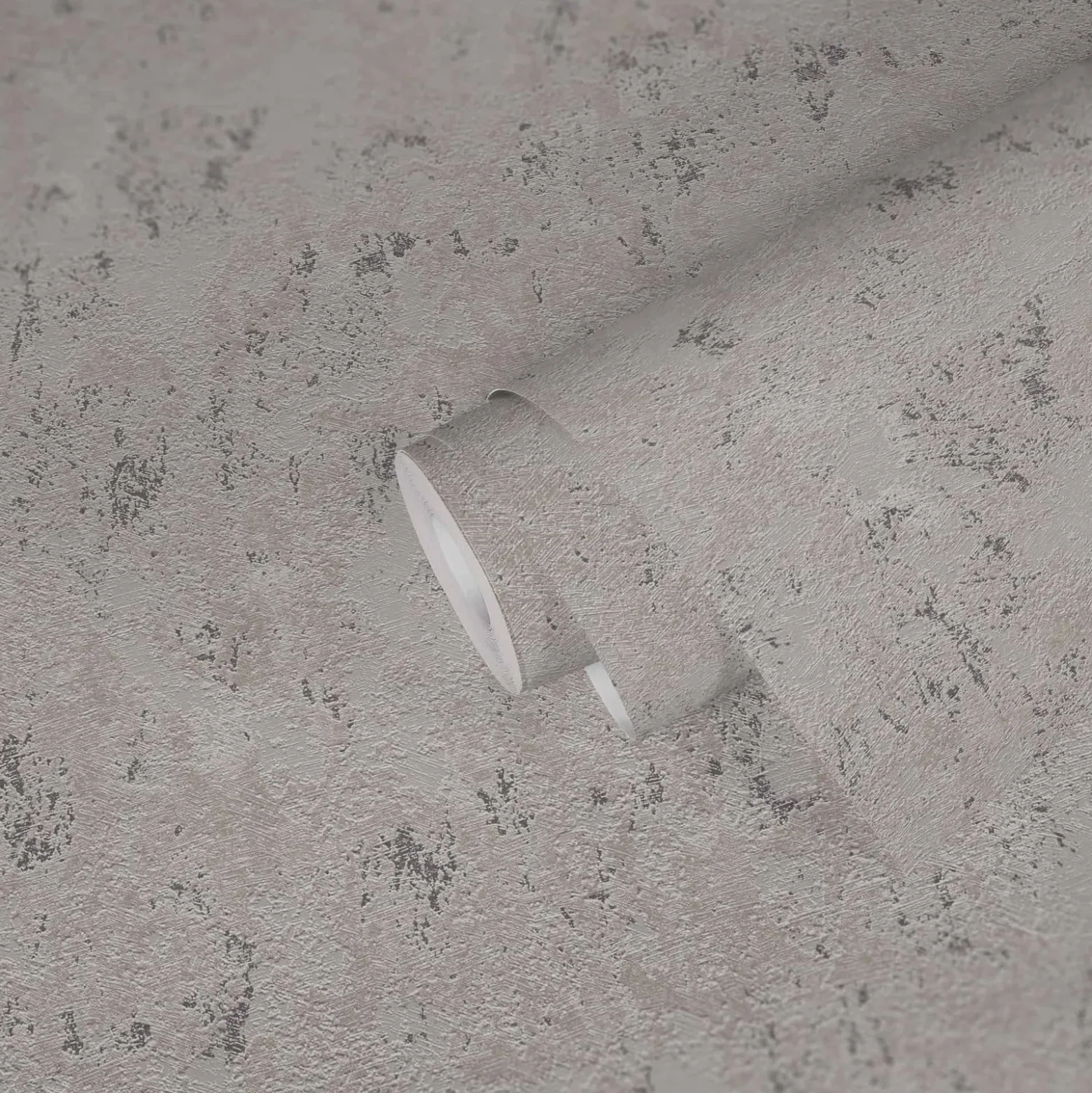 Vliestapete Putz Optik Beige Grau Silber Metallic 39387-3
