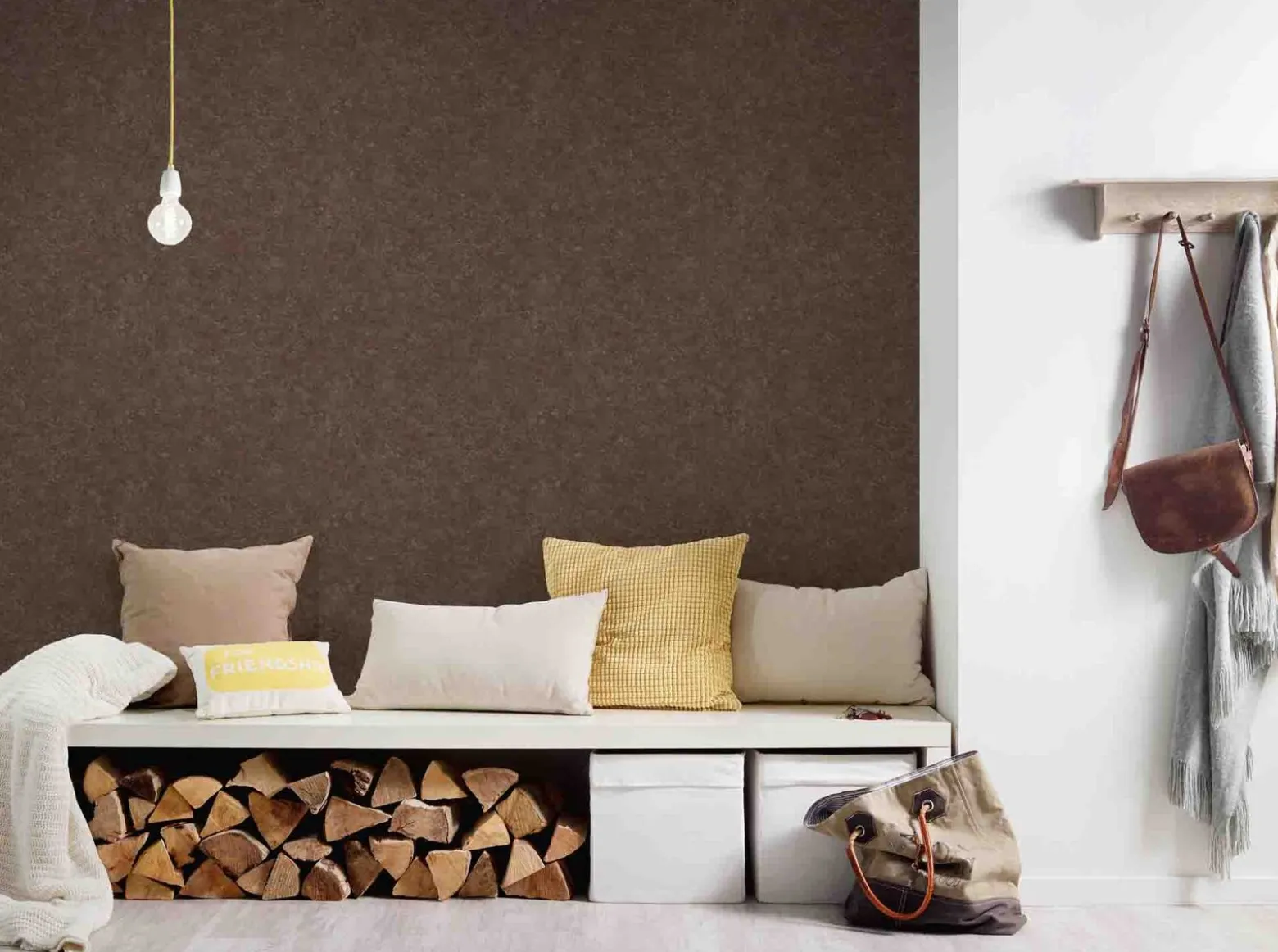 Vliestapete Putz Optik braun beige 37744-2