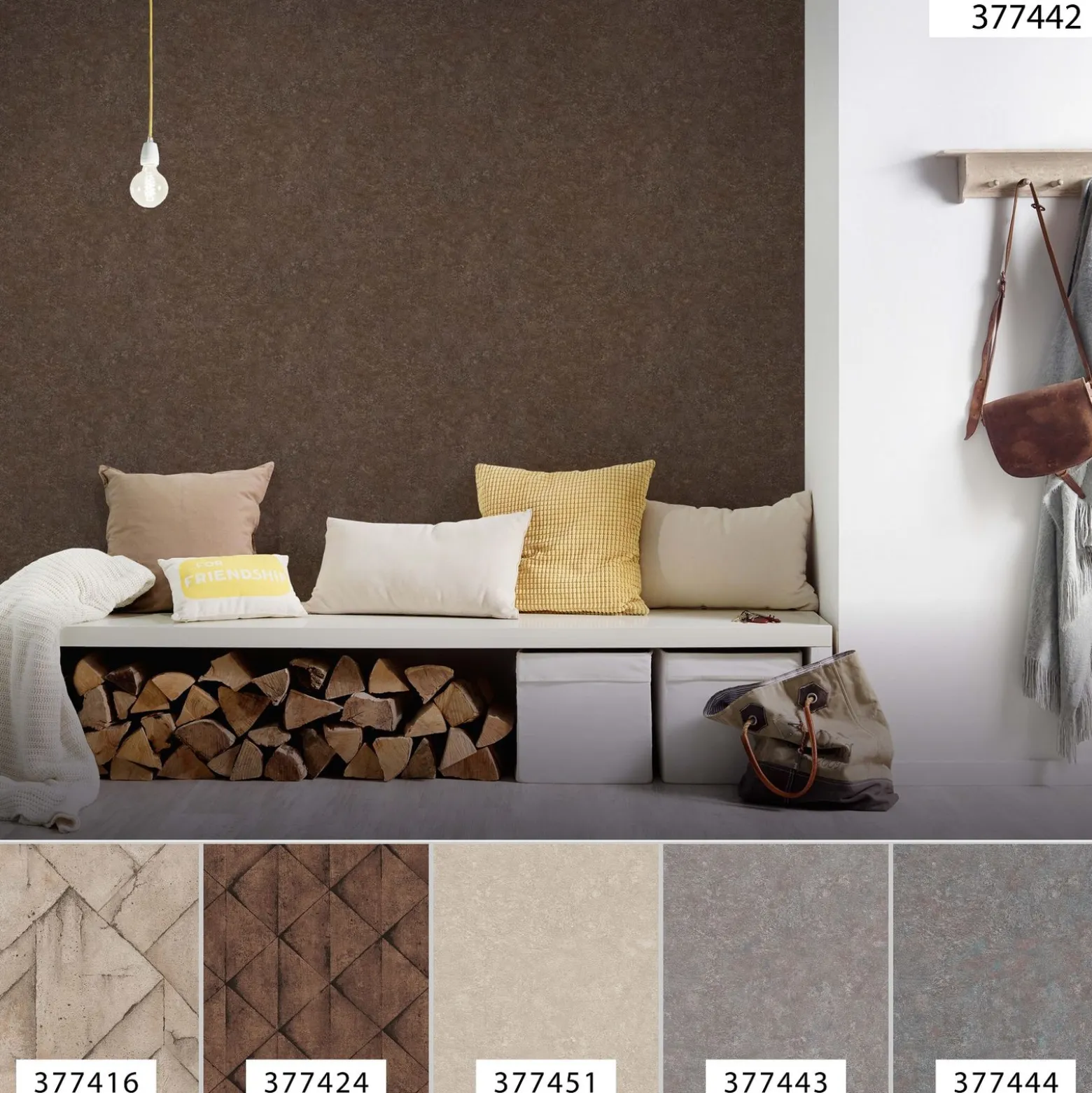 Vliestapete Putz Optik braun beige 37744-2