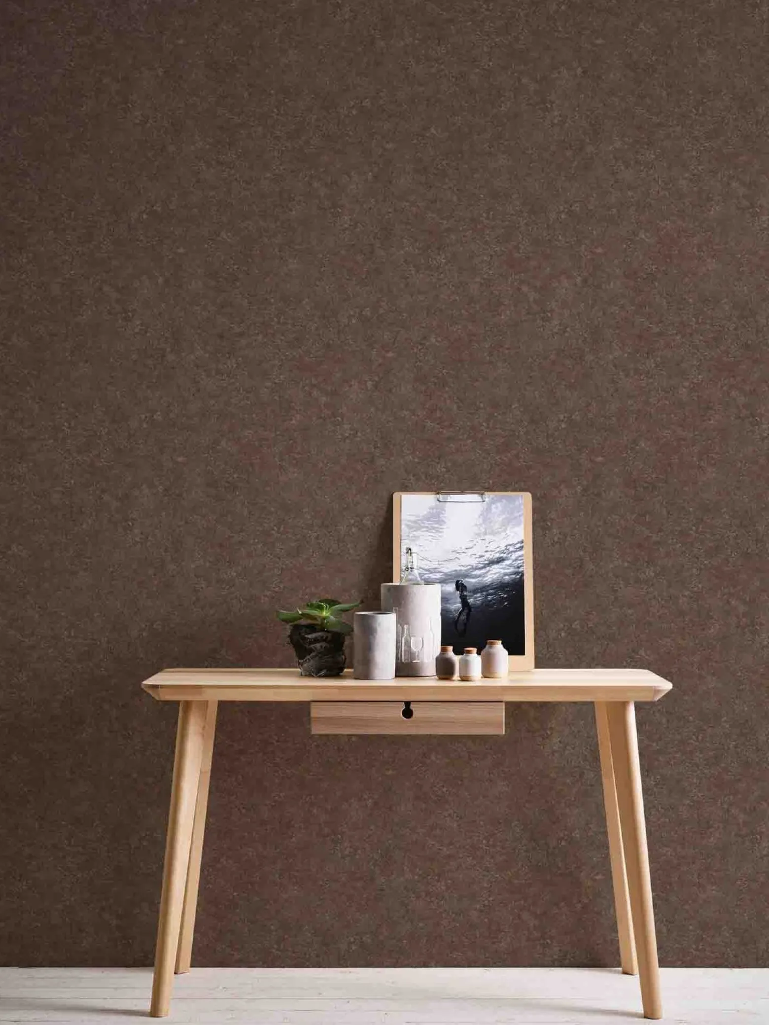Vliestapete Putz Optik braun beige 37744-2