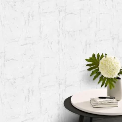 Vliestapete Putz Optik Creme Silber Metallic 10320-31