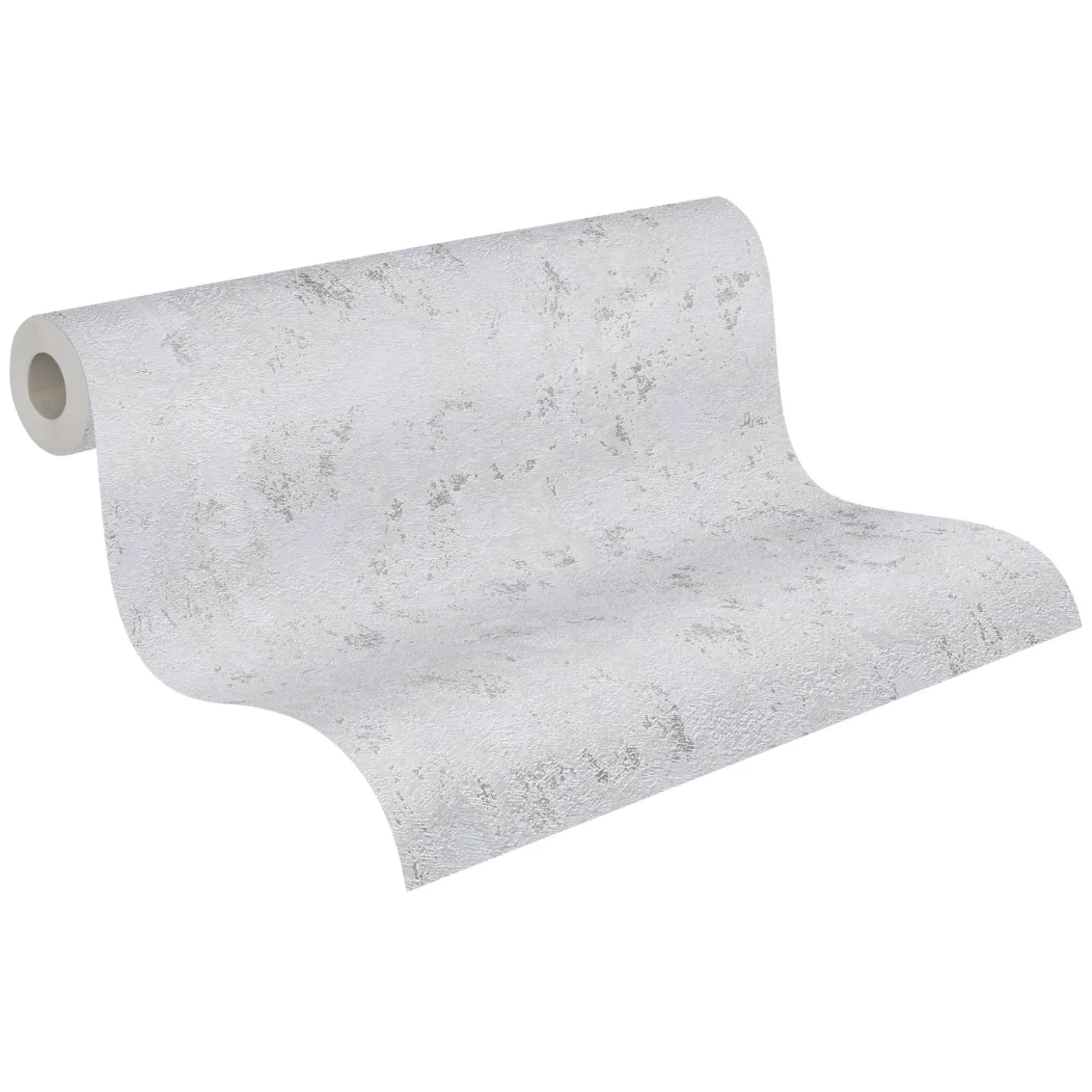 Vliestapete Putz Optik Grau Silber Metallic 39387-2