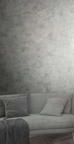Vliestapete 34267 Putz Optik Grau Silber Marburg
