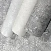 Vliestapete Putz Optik Schrift Grau Metallic 82367