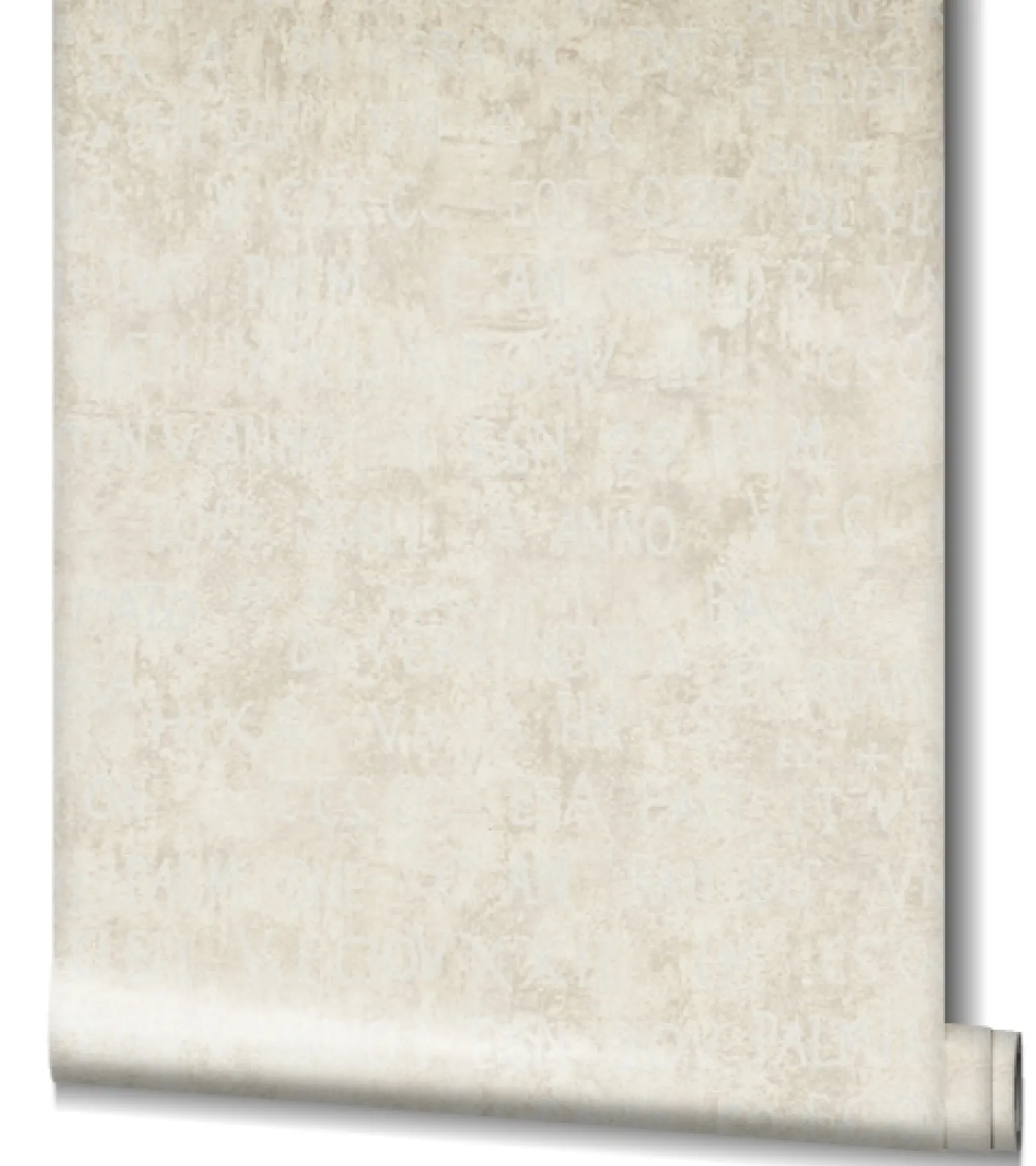 Vliestapete Putz Optik Schrift Beige Weiß Metallic 82365