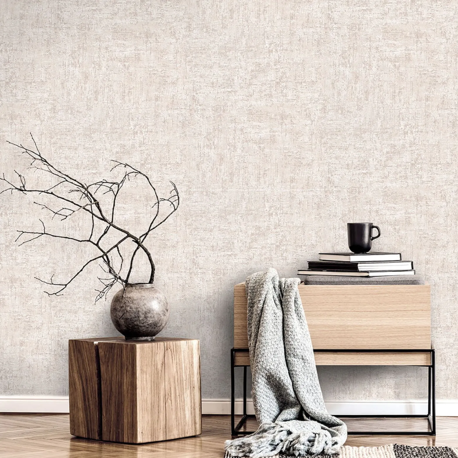 Vliestapete Putzoptik Shabby Struktur Beige 10328-02