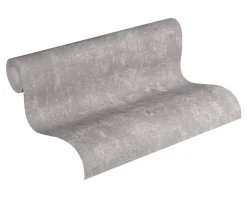 Vliestapete Putz-Optik Used grau silber Glanz 2307-13