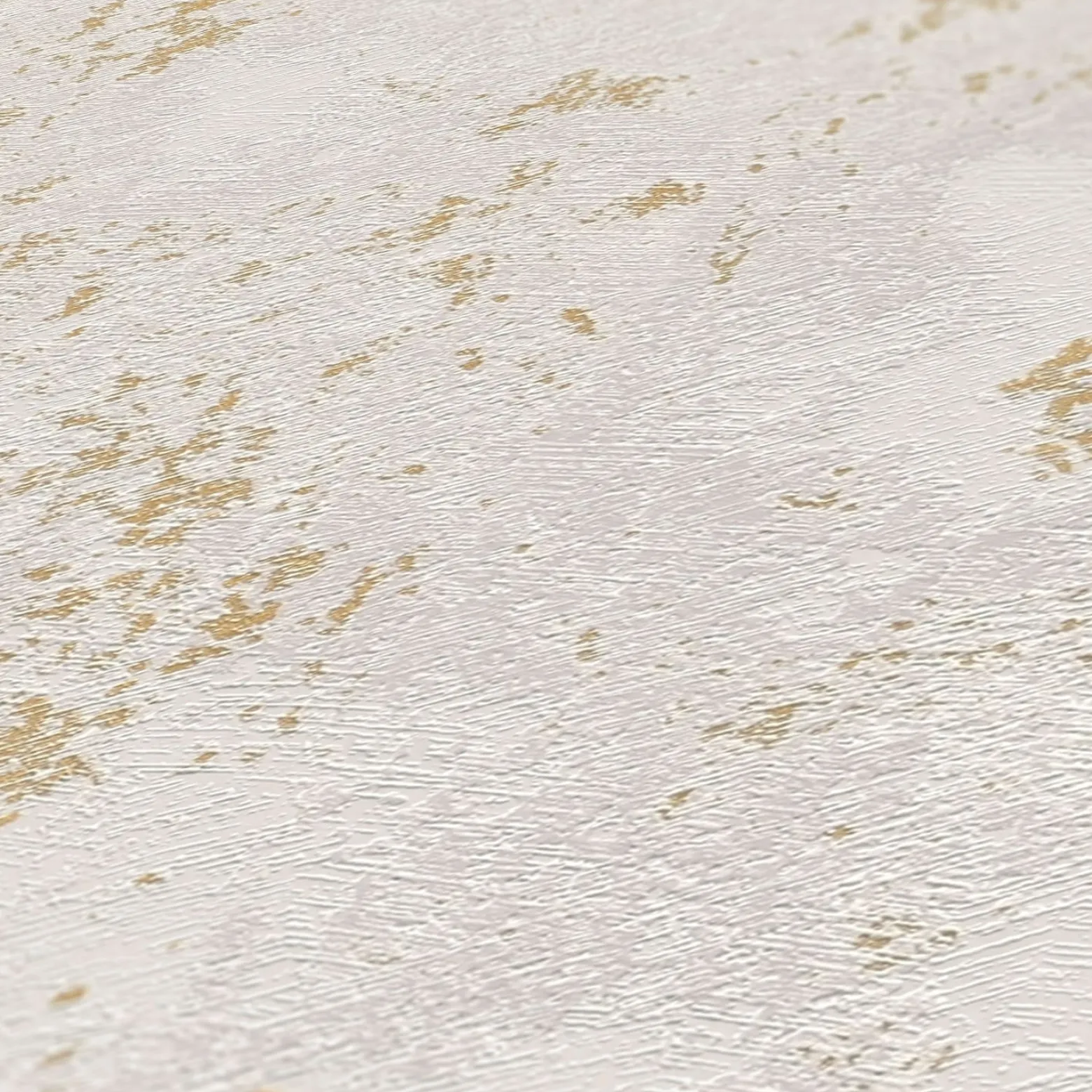 Vliestapete Putz Optik Weiß Grau Gold Metallic 39387-1