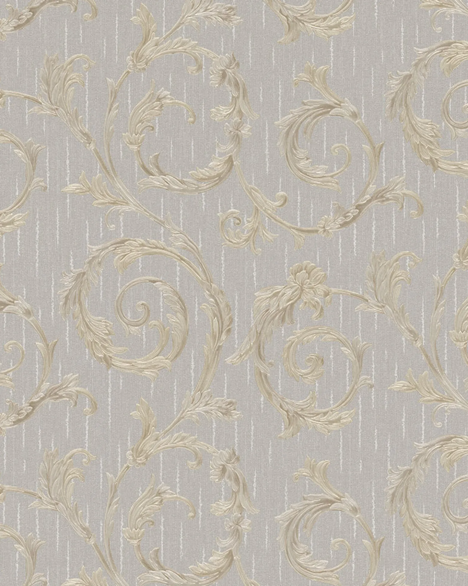 Vliestapete Ranke Floral taupe gold Glanz Marburg 30609