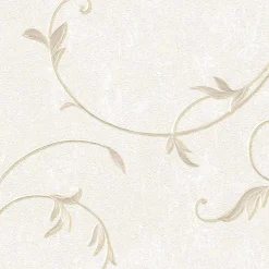 Vliestapete Ranken Barock beige gold Glitzer 30418-2