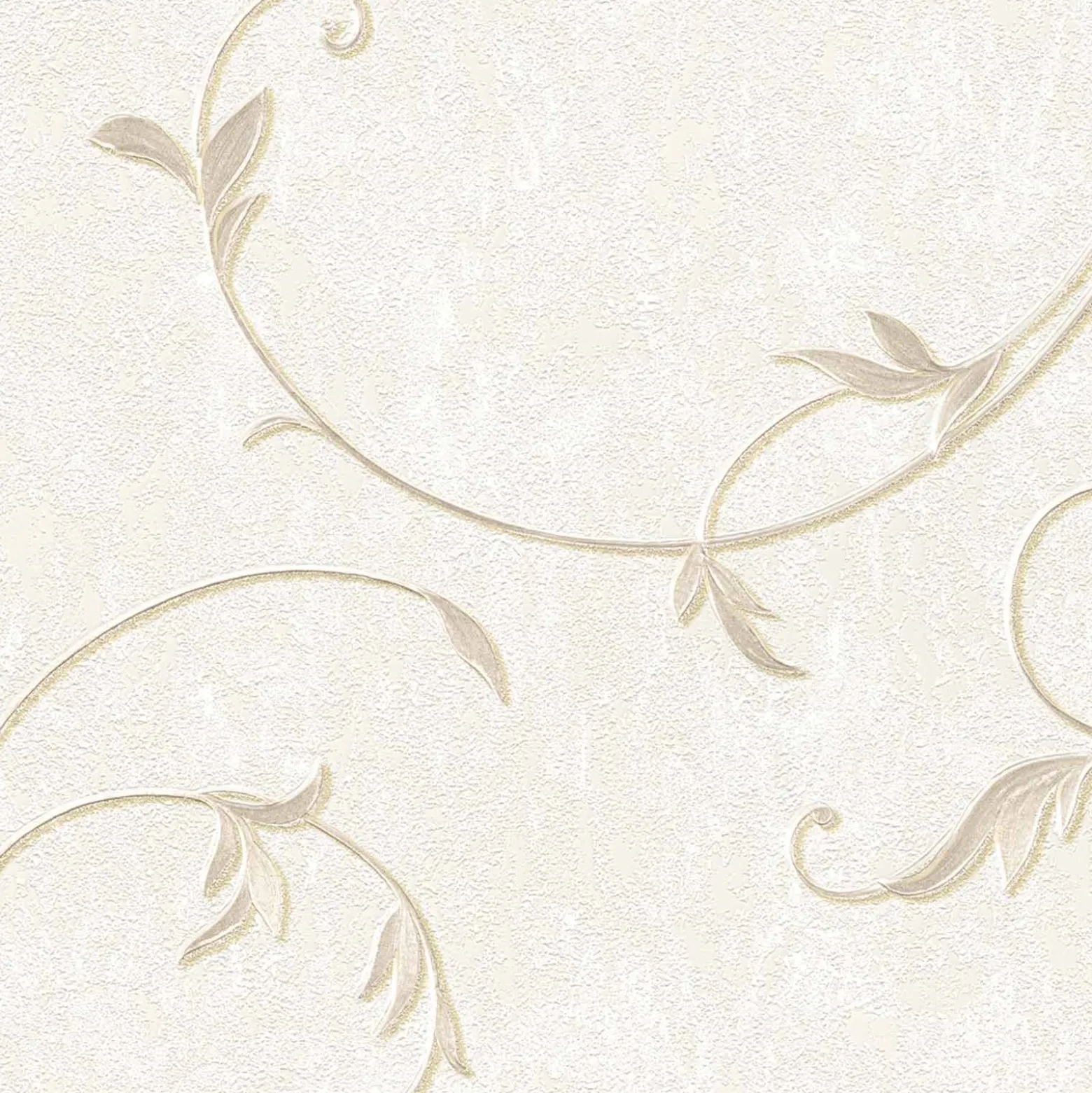 Vliestapete Ranken Barock beige gold Glitzer 30418-2
