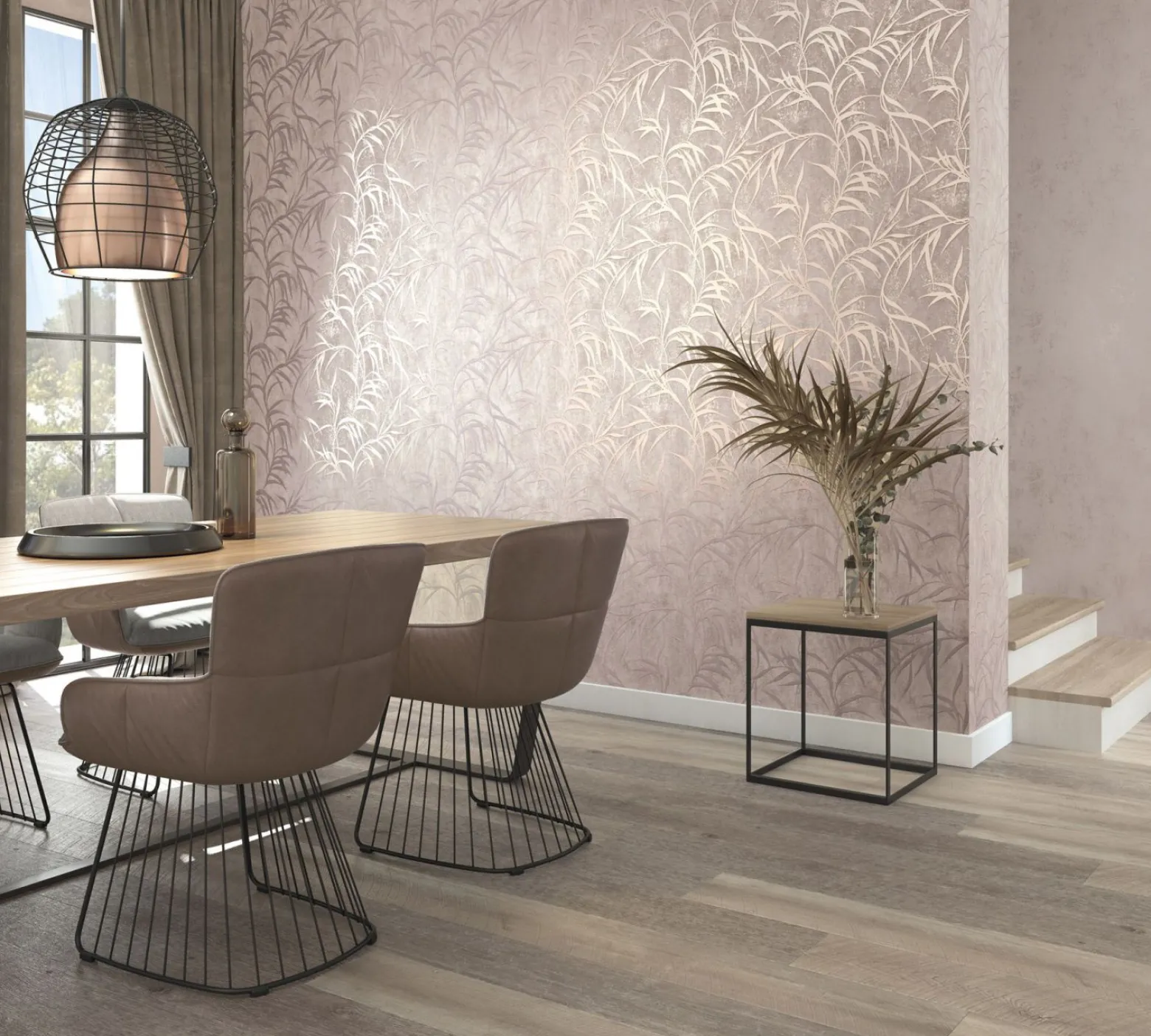 Vliestapete 34285 Ranken Beige Rosegold Marburg