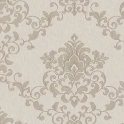 Vliestapete Ranken Floral graubeige Marburg 58224