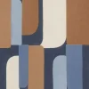 Vliestapete Rasch Abstrakt Grafik Blau Braun Creme 330519