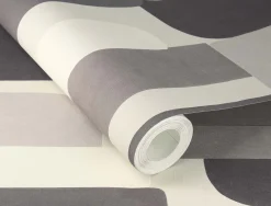 Vliestapete Rasch Abstrakt Grafik Grau Creme 330502