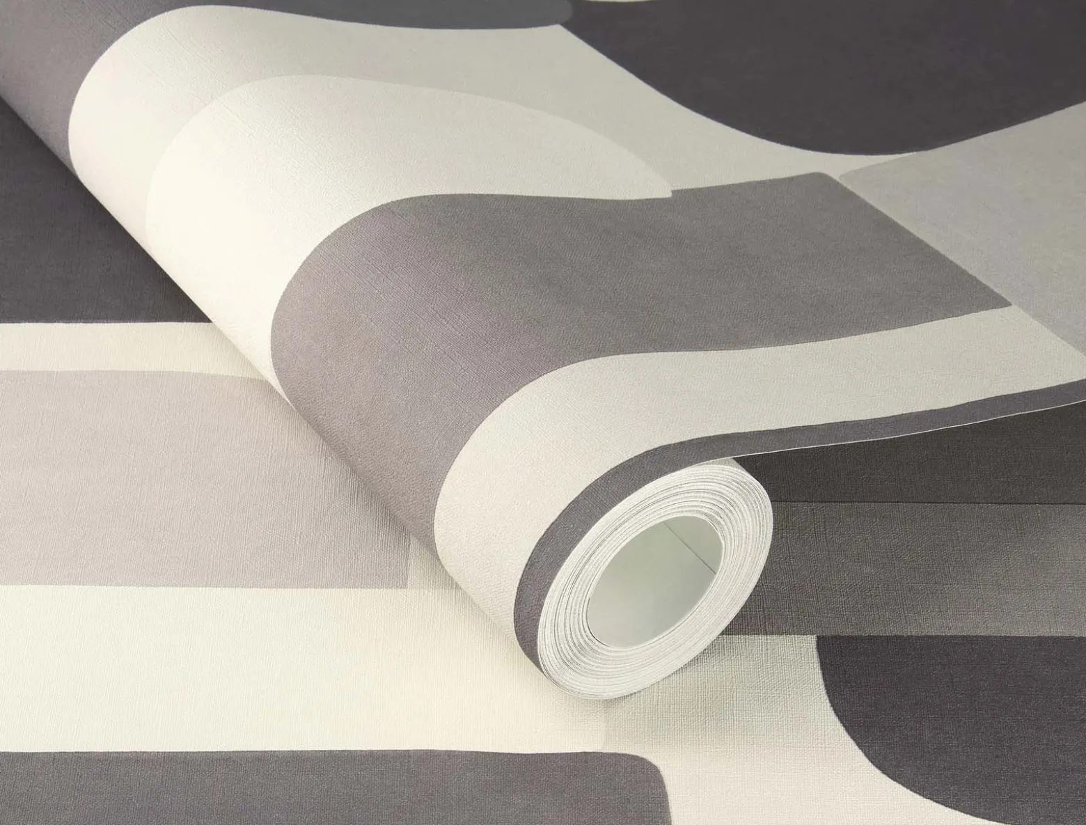 Vliestapete Rasch Abstrakt Grafik Grau Creme 330502