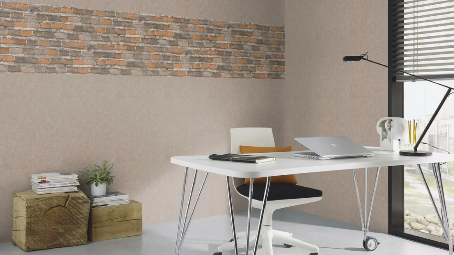 Vliestapete Rasch Backsteine grau braun beige 428056