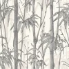 Vliestapete Rasch Bambus Floral grau silber 484830