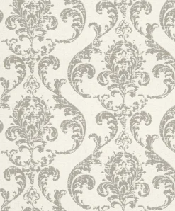 Vliestapete Rasch Barock Muster Weiß Silber 315622