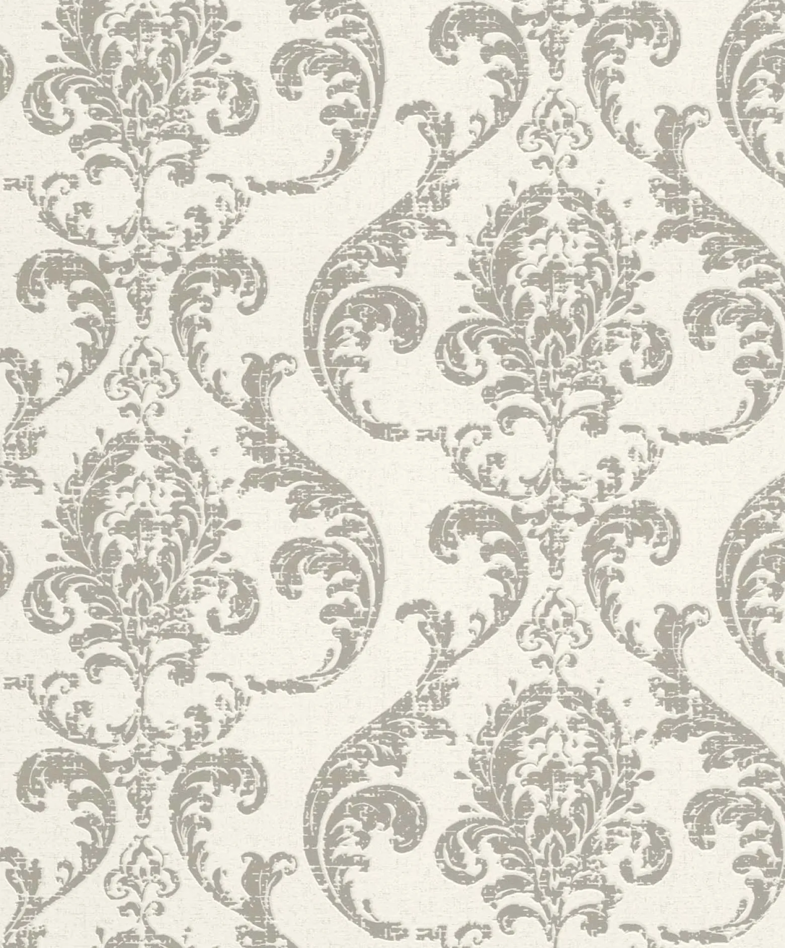 Vliestapete Rasch Barock Muster Weiß Silber 315622