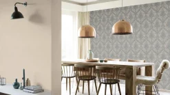 Vliestapete Rasch Barock silber-grau Metallic 420548