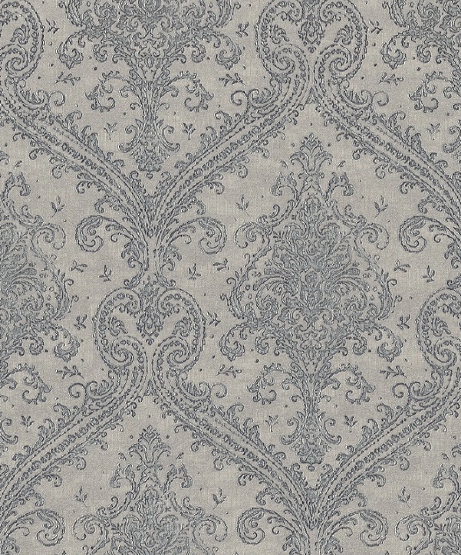 Vliestapete Rasch Barock silber-grau Metallic 420548