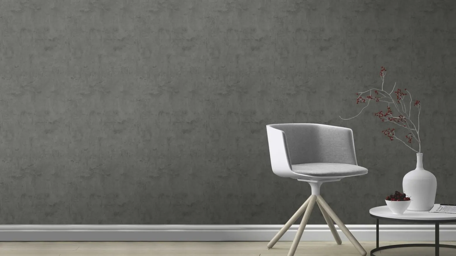 Vliestapete Rasch Beton Wand Putz anthrazit 407365