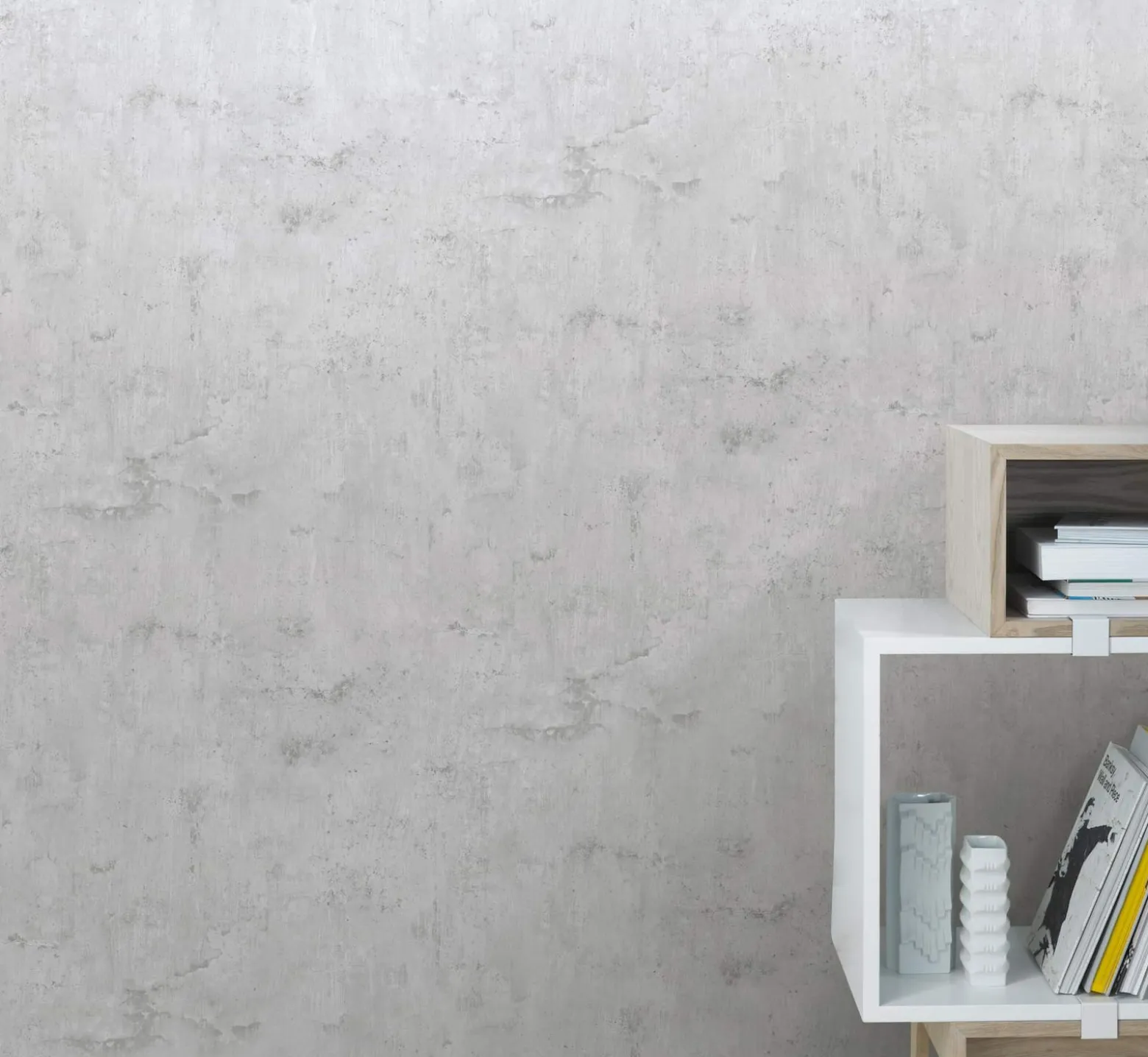 Vliestapete Rasch Beton Wand Putz hellgrau 407358