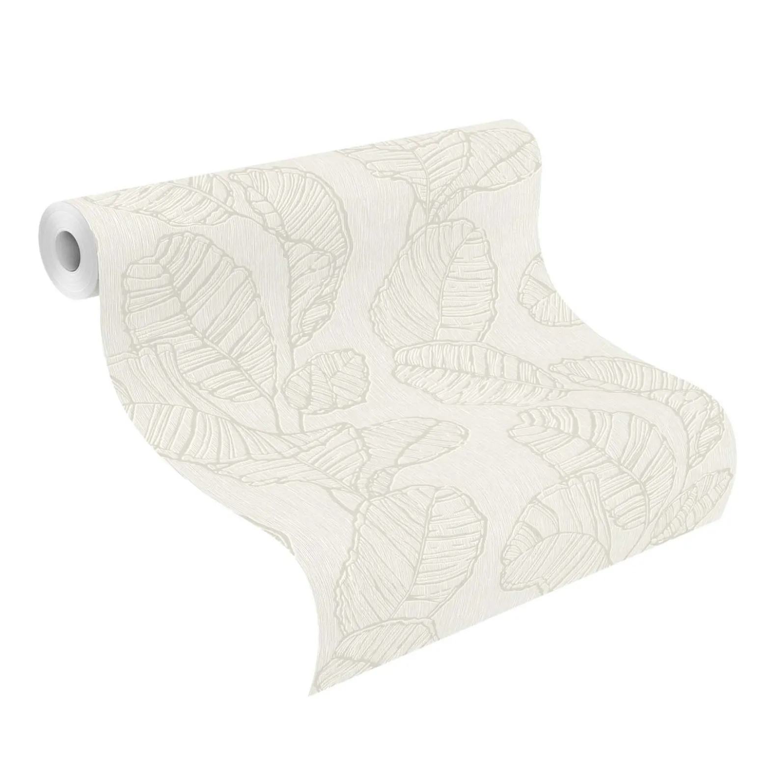 Vliestapete Rasch Blatt Muster Cremeweiß 822601