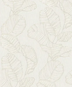 Vliestapete Rasch Blatt Muster Cremeweiß 822601