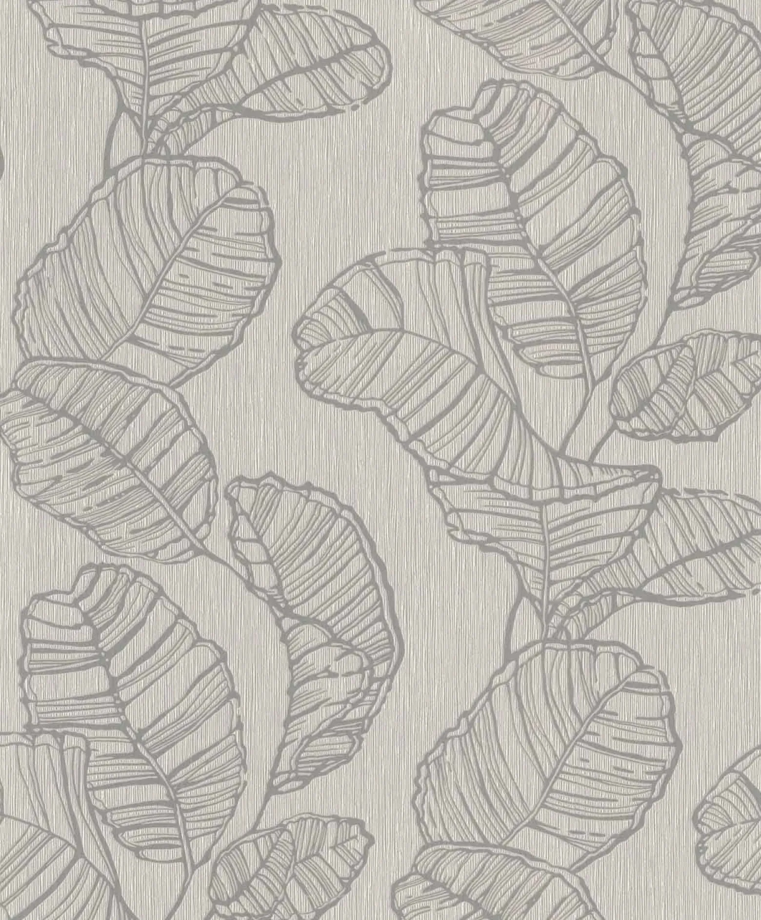 Vliestapete Rasch Blatt Muster Grau Silber 822625