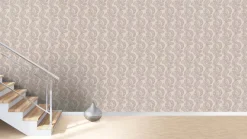 Vliestapete Rasch Blatt Muster Beige Silber 822632