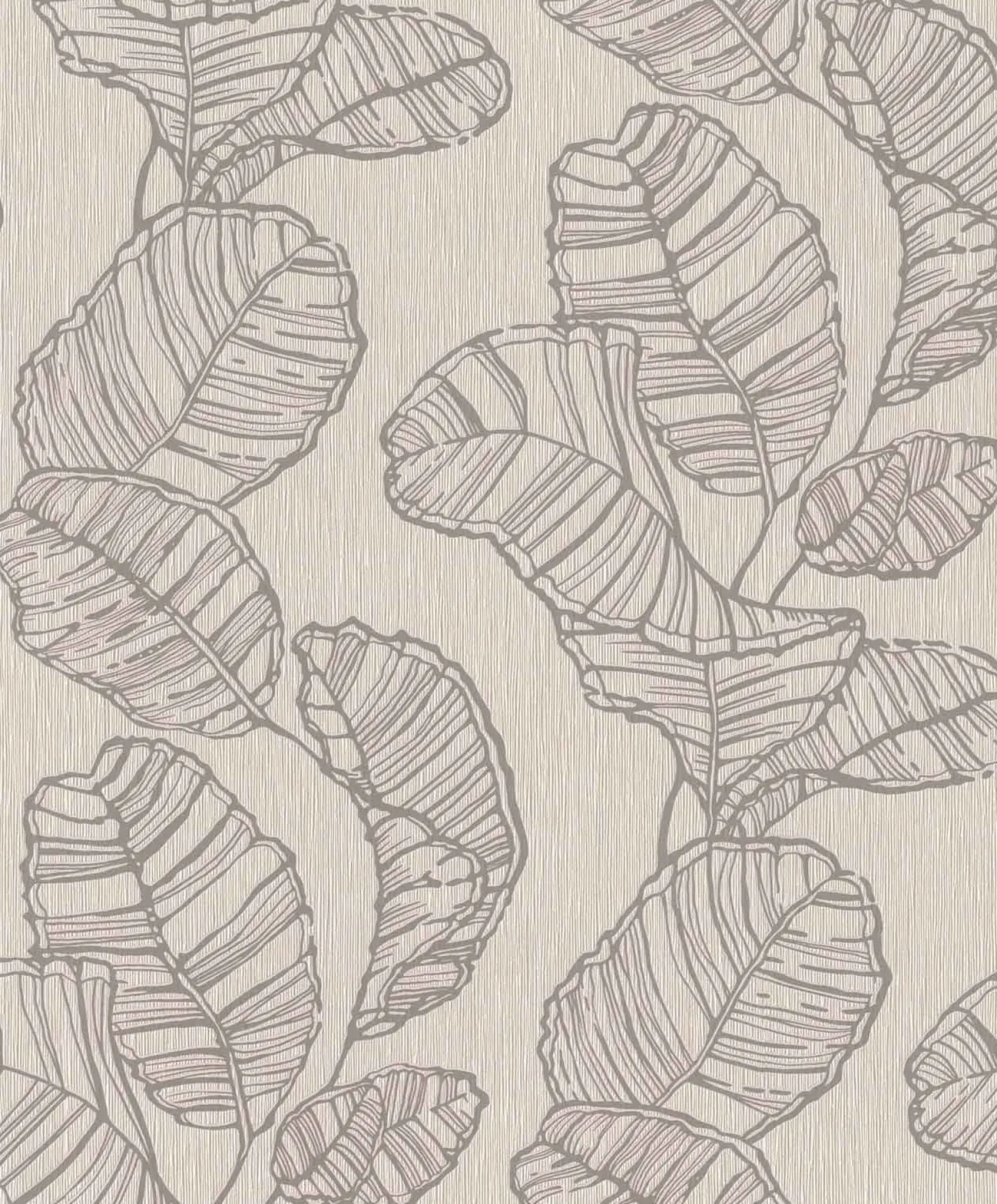 Vliestapete Rasch Blatt Muster Beige Silber 822632