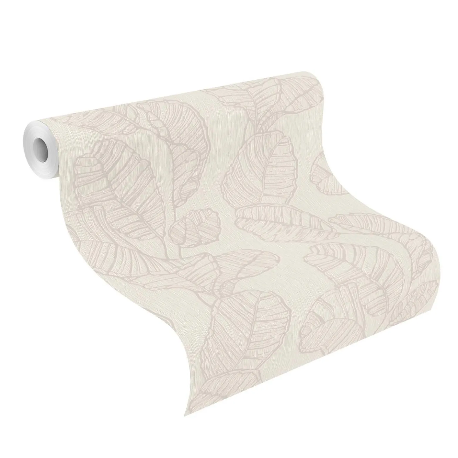 Vliestapete Rasch Blatt Muster Beige Grau 822618