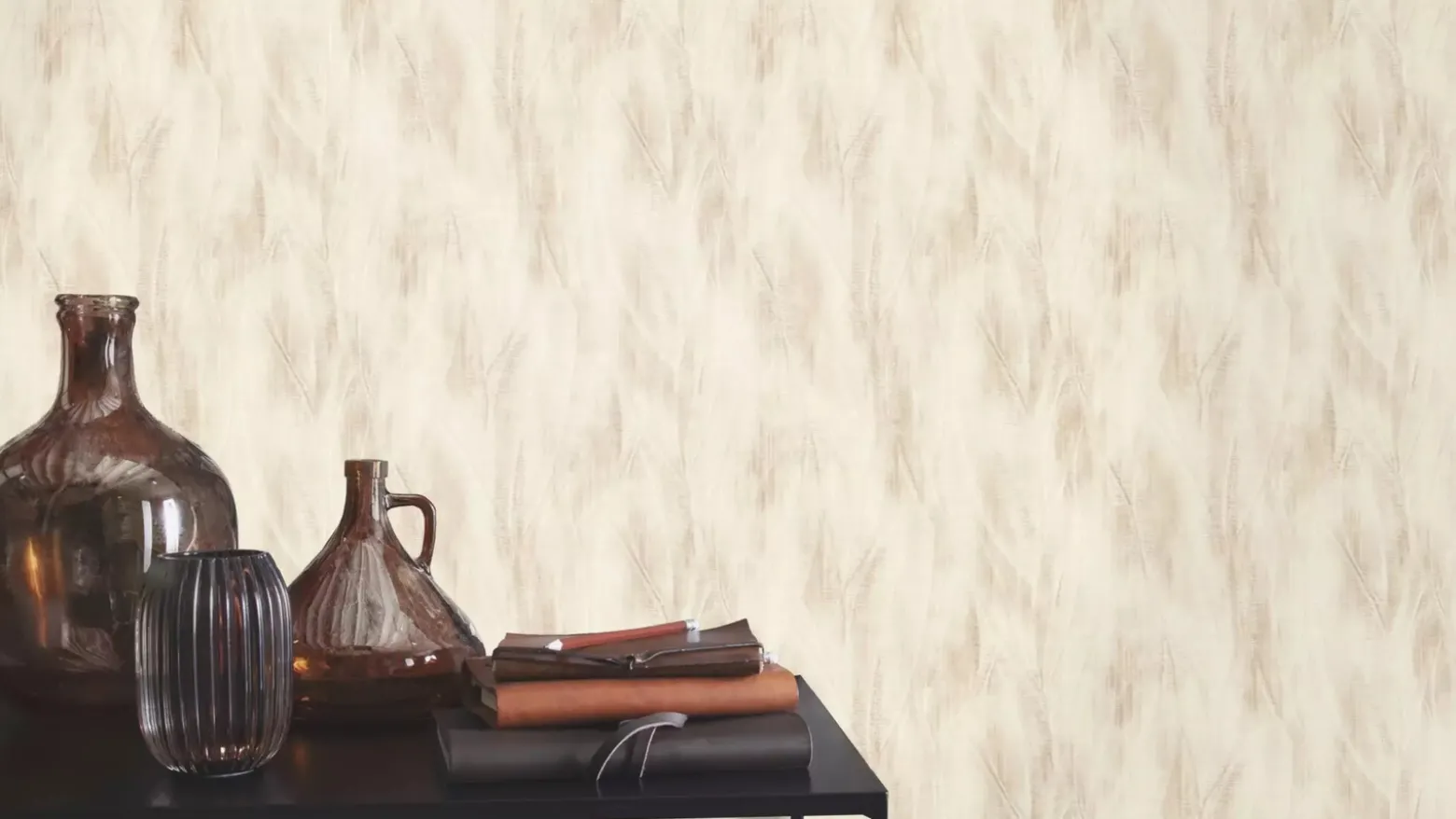Vliestapete Rasch Blätter Abstrakt Beige Creme 486247
