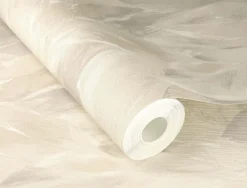 Vliestapete 537338 Rasch Blätter Beige Grau