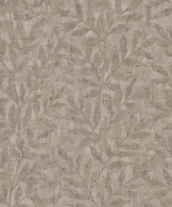 Vliestapete Rasch Blätter Braun Gold Metallic 315035